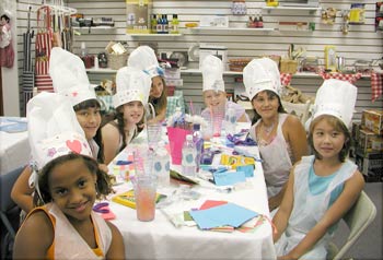 Kids cook their own food at our birthday parties