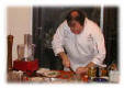 Chef Steve demonstrates in cooking class