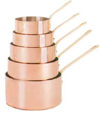copper pans with stainless steel lining