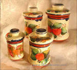 hand painted canister set