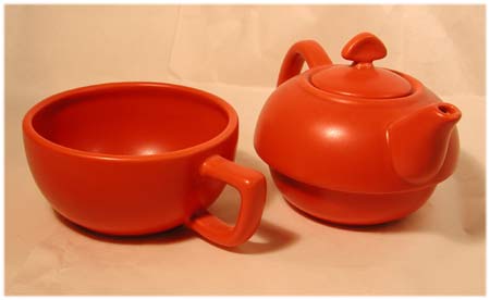 Teapot and matching cup