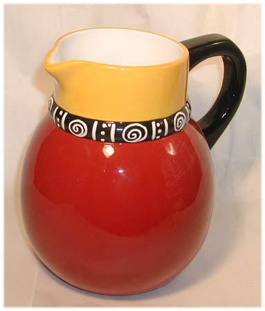 Terracotta and Yellow pitcher